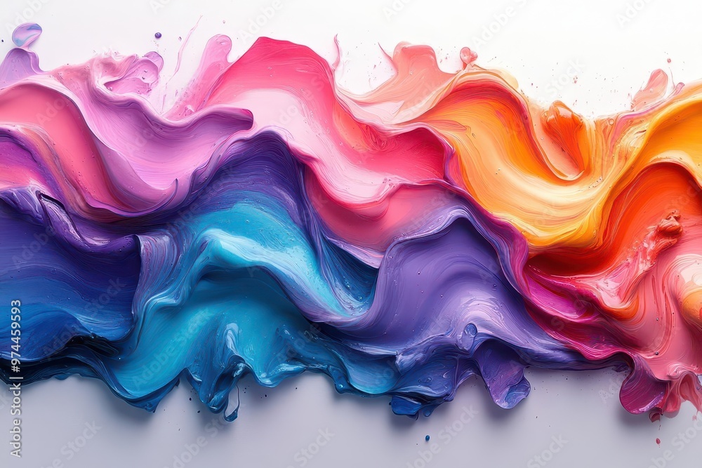 abstract fluid art harmonious swirls of vibrant colors creating organic shapes and patterns isolated on pristine white background abstract fluid art harmonious swirls of vibrant colors creating organic shapes and patterns isolated on pristine white background