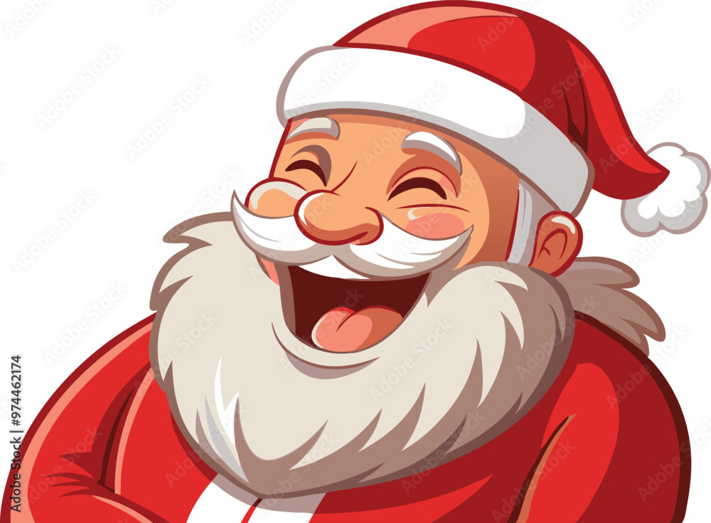 Santa Claus shares a hearty laugh, embodying the joy and warmth of the Christmas season in a vibrant and festive design. Santa Claus shares a hearty laugh, embodying the joy and warmth of the Christmas season in a vibrant and festive design.