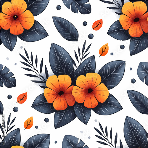 A seamless vector pattern of vintage-inspired floral motifs with soft colors, perfect for retro decor and elegant designs.