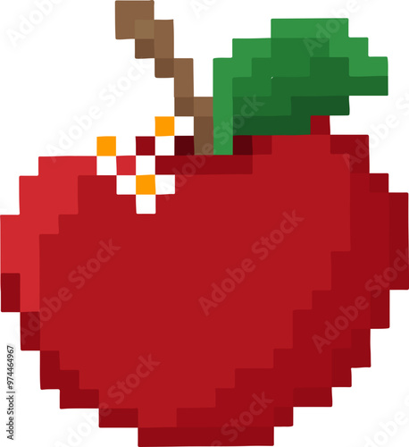 pixel art UI fruit vector retro game asset