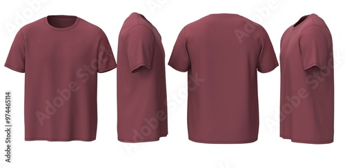 man high definition textured plain color Tshirt design with white background for mockup design 