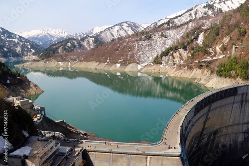 Kurobe dam in late winter