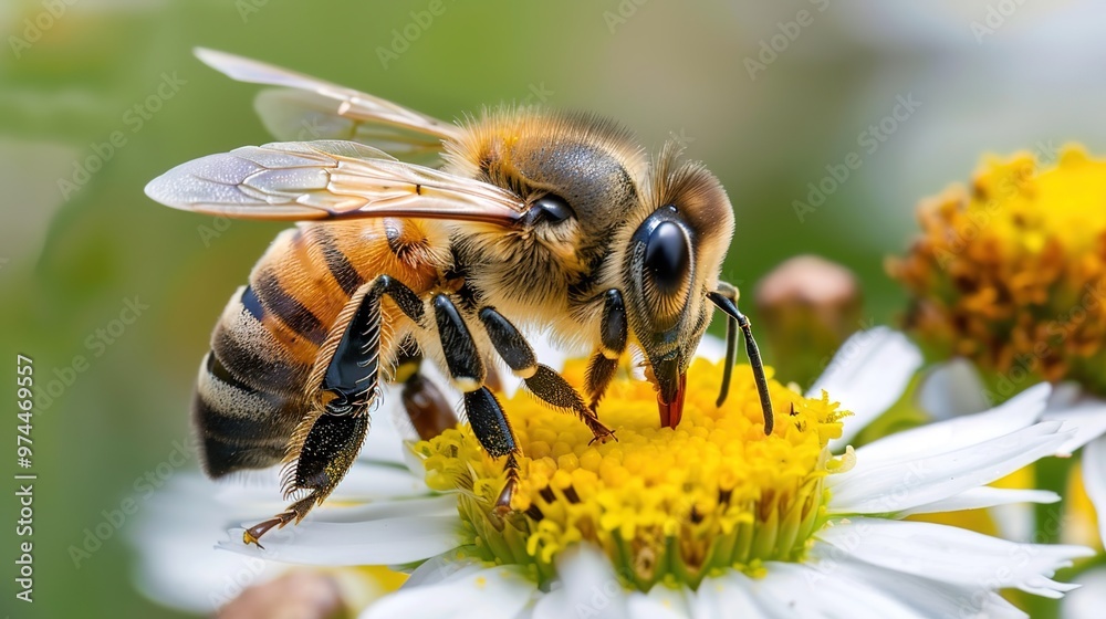 Honeybee collecing nectar wallpaper Honeybee collecing nectar wallpaper