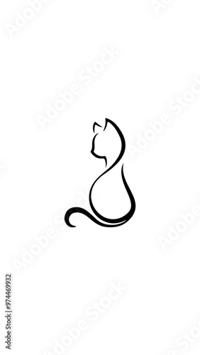gato, silueta vector