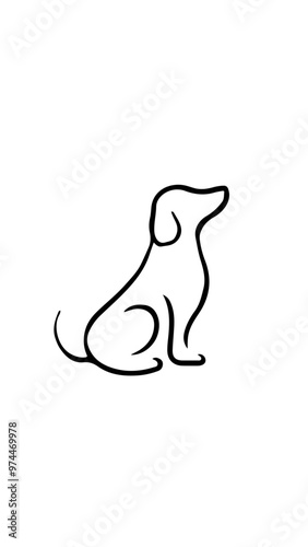 perro silueta vector