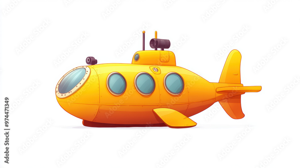 Cartoon Yellow Submarine. Cartoon Yellow Submarine.