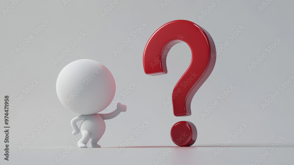 3D Question Mark. 3D Question Mark.