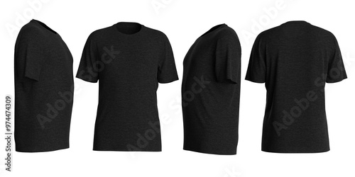 man high definition textured plain color Tshirt design with white background for mockup design 