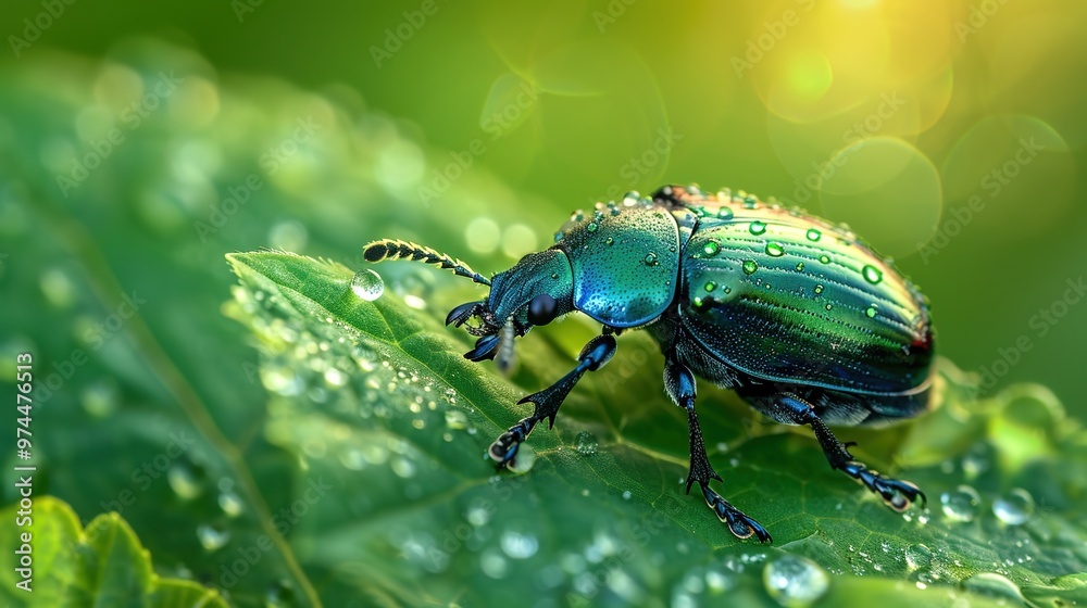 Fototapeta premium shiny beetle wallpaper