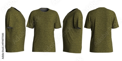 man high definition textured plain color Tshirt design with white background for mockup design 
