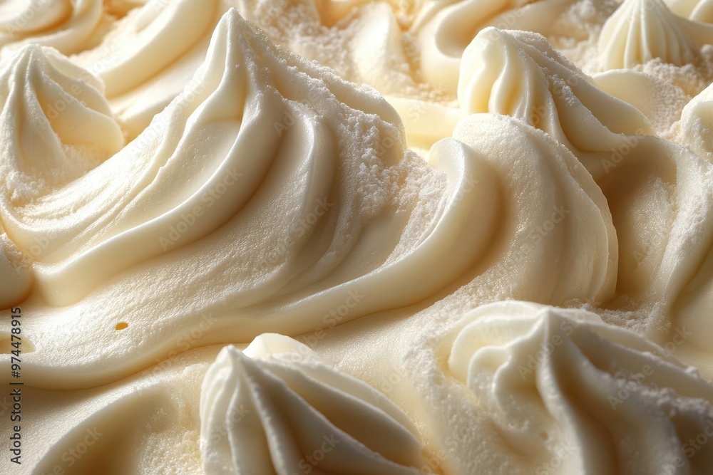 artful closeup of creamy white vanilla yogurt with subtle swirls and texture emphasizes the smooth luxurious quality of the dairy product against a clean background artful closeup of creamy white vanilla yogurt with subtle swirls and texture emphasizes the smooth luxurious quality of the dairy product against a clean background