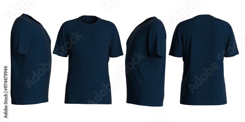 man high definition textured plain color Tshirt design with white background for mockup design 