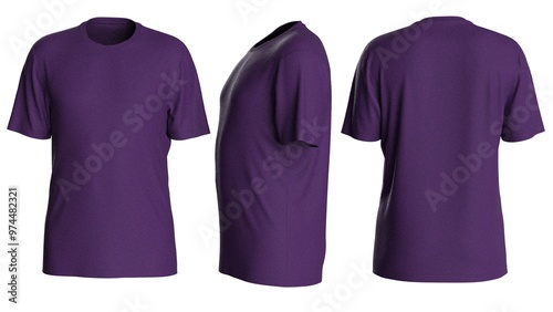 Plain color man t shirt design with isolated background for mockup design with round neck