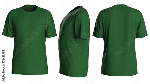 Plain color man t shirt design with isolated background for mockup design with round neck