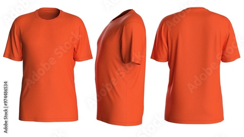 Plain color man t shirt design with isolated background for mockup design with round neck