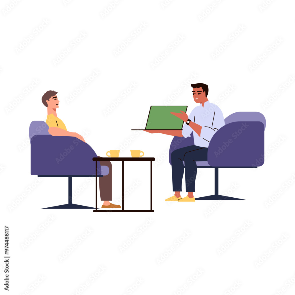 Customer consulting illustration Customer consulting illustration