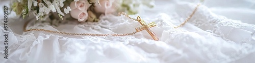 baby girl baptism concept. Selective focus