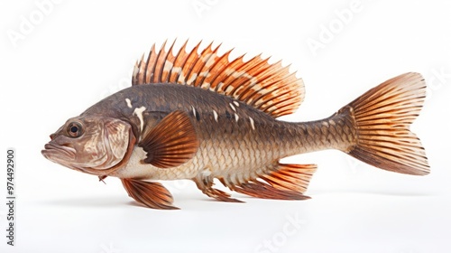 Hyphessobrycon bentosi fish in front of a white background photo