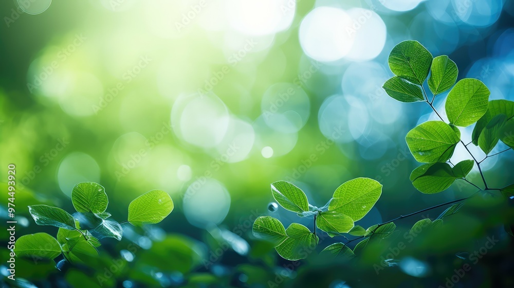 lscape blue and green bokeh