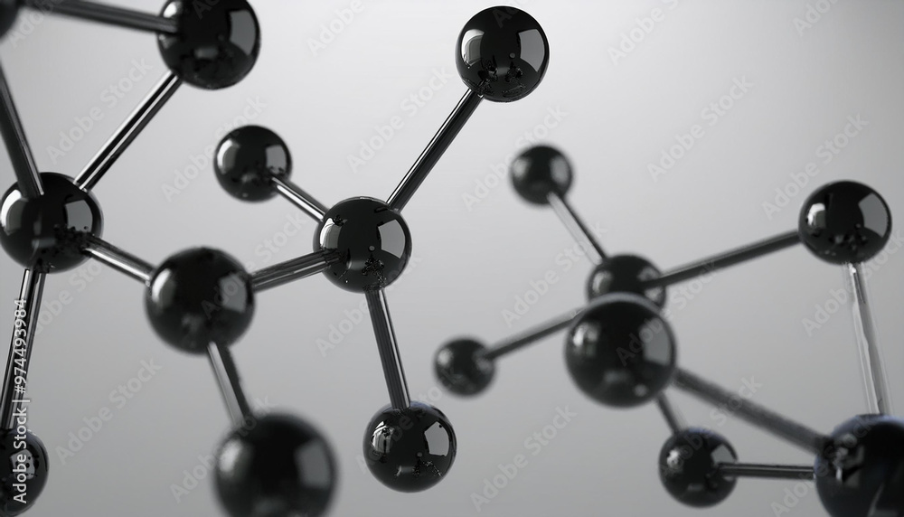 Abstract black particles on dark background for graphic design, banner poster. Vector illustration. Technology scientific backdrop. Place for text. Abstract molecules, atoms. Molecular structure Abstract black particles on dark background for graphic design, banner poster. Vector illustration. Technology scientific backdrop. Place for text. Abstract molecules, atoms. Molecular structure