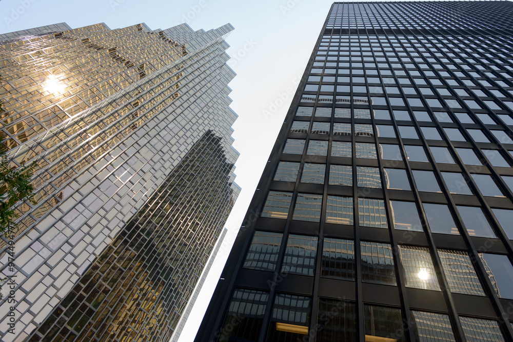 skyward view of Royal Bank Plaza - South Tower main entrance at 200 Bay ...