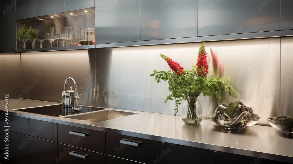 reflective stainless kitchen reflective stainless kitchen