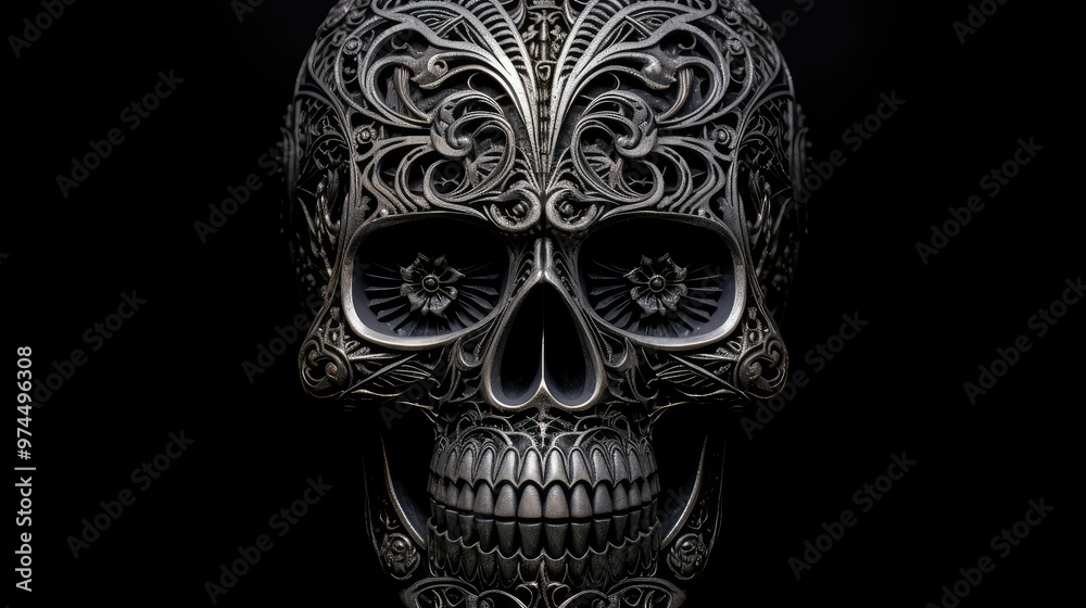 intricate black background metal