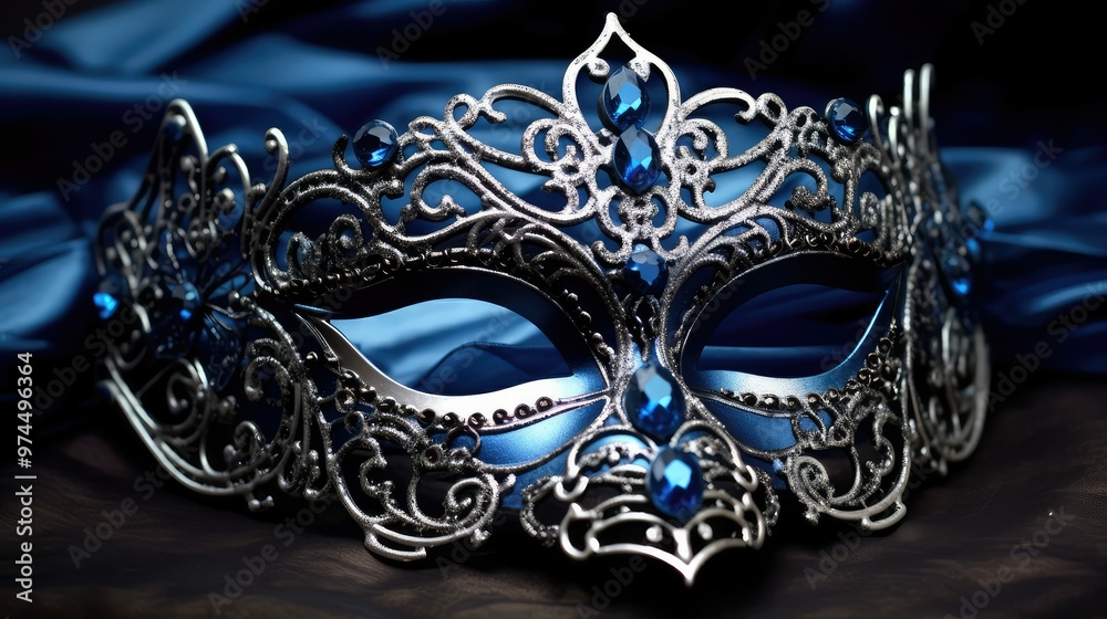 mysterious blue masquerade mask mysterious blue masquerade mask