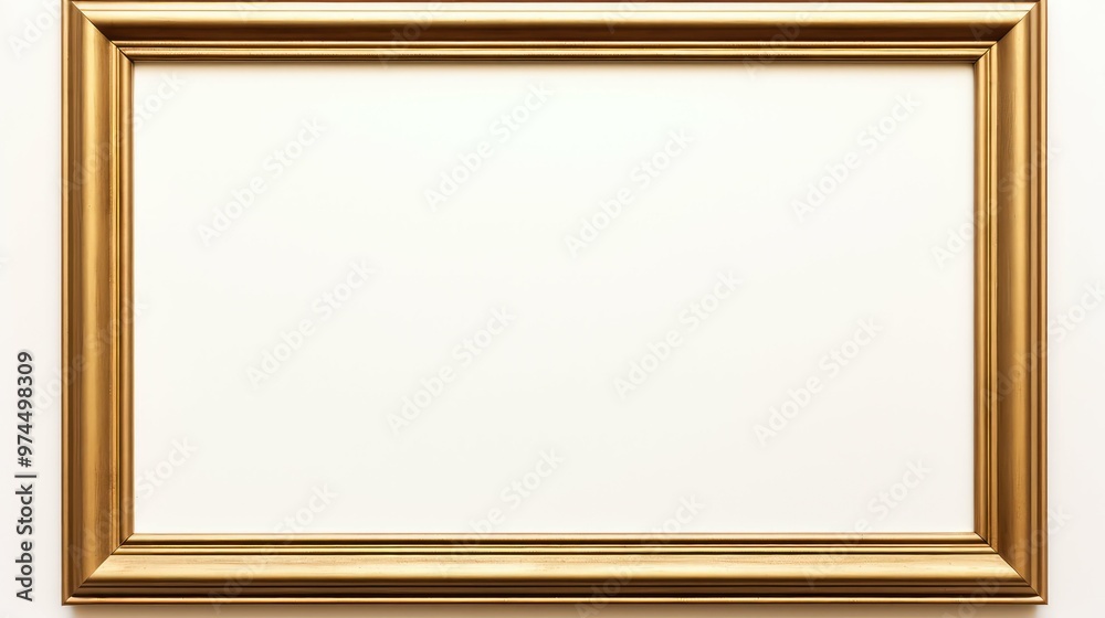 Fototapeta premium minimalist picture frame gold