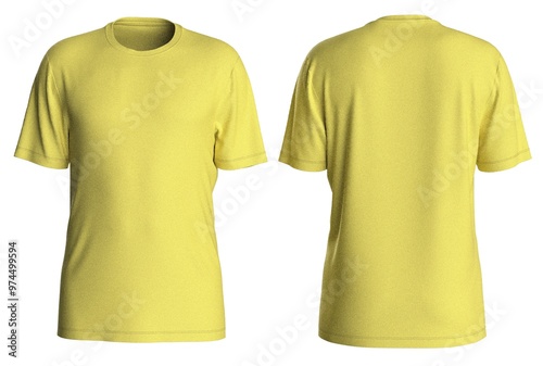 Plain color man t shirt design with isolated background for mockup design with round neck