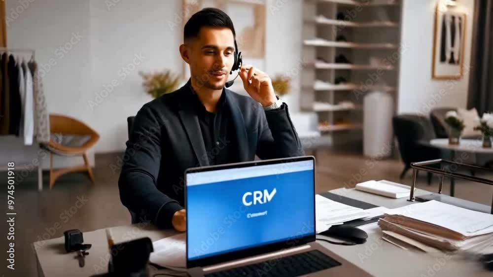 Call center, help and man with headset in office for customer service, online advice or telemarketing. Talking, contact us and consultant in discussion for communication, assistance or tech support Call center, help and man with headset in office for customer service, online advice or telemarketing. Talking, contact us and consultant in discussion for communication, assistance or tech support
