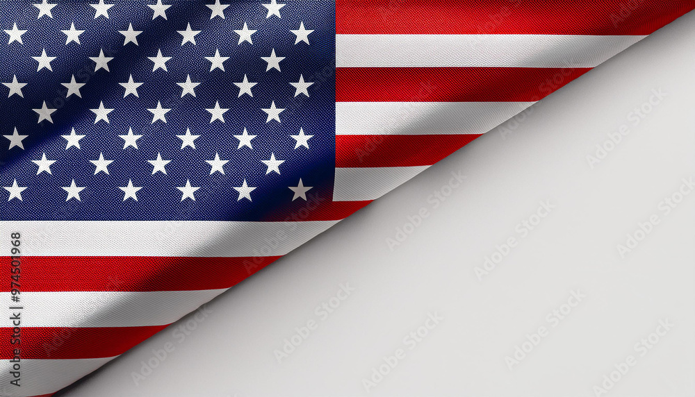 American corner. Vector label with flag American corner. Vector label with flag
