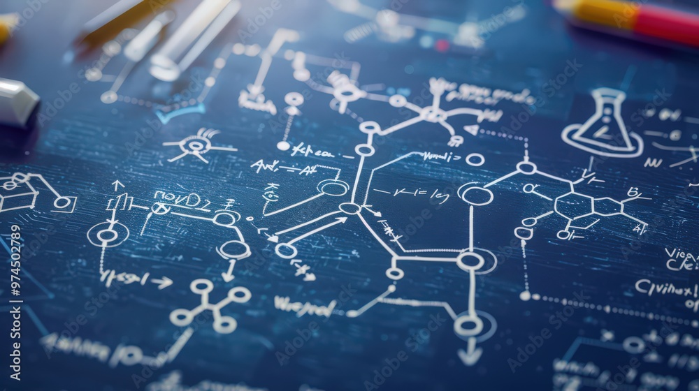 Blueprint of a scientific method flowchart with feedback loops, illustrating how conclusions can lead to further questions and ongoing research Blueprint of a scientific method flowchart with feedback loops, illustrating how conclusions can lead to further questions and ongoing research
