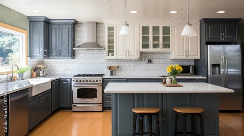 Fototapeta Naklejka Na Ścianę i Meble -  design kitchen cabinet painting