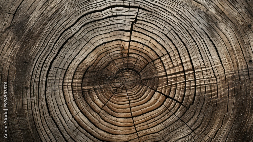 Fototapeta premium s tree ring drawing