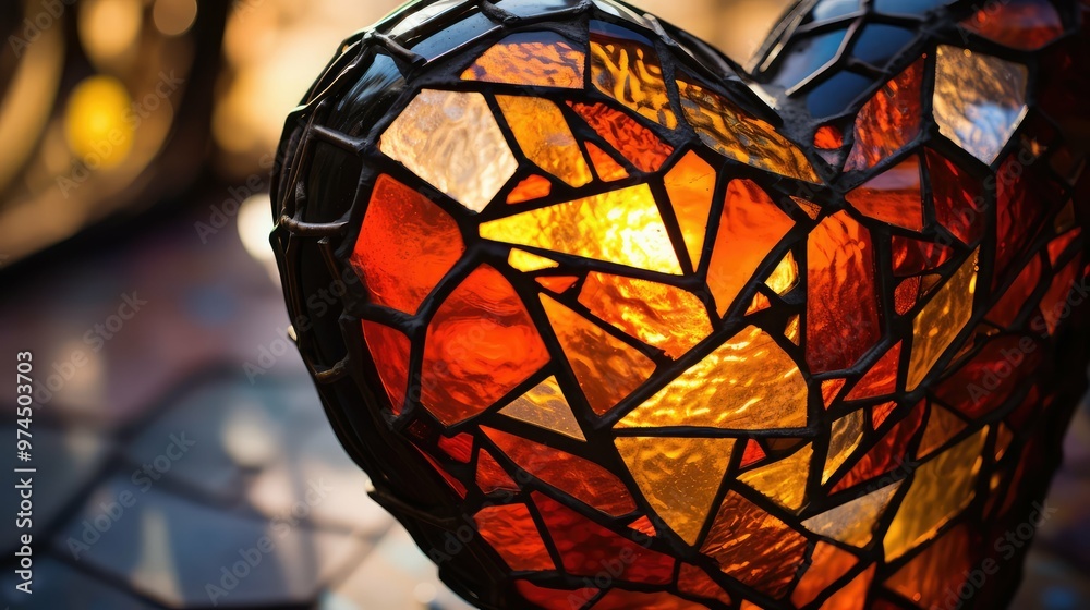 details stained glass heart details stained glass heart