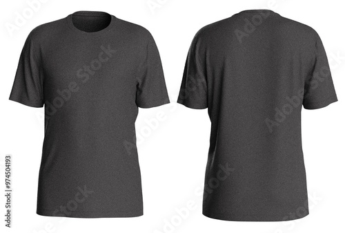 Plain color man t shirt design with isolated background for mockup design with round neck