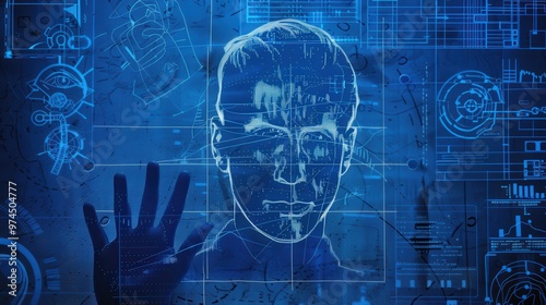 Blueprint of forensic psychology techniques, illustrating how psychological profiling and behavioral analysis photo