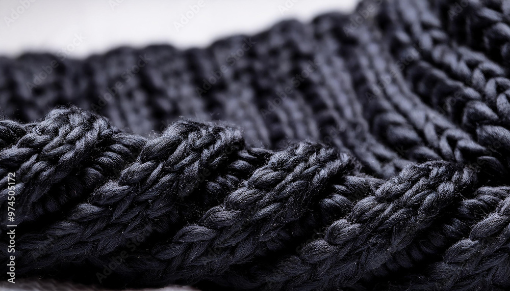 Black sweater fabric textile material texture macro pattern blur background Black sweater fabric textile material texture macro pattern blur background