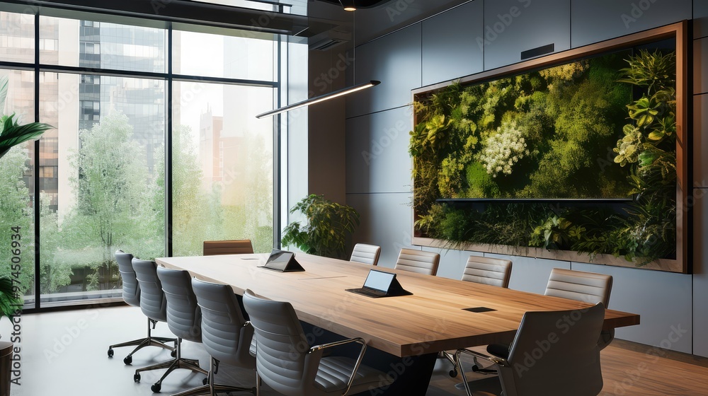 screen office building conference room