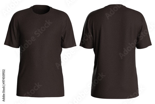 Plain color man t shirt design with isolated background for mockup design with round neck