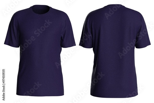 Plain color man t shirt design with isolated background for mockup design with round neck