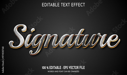 signature editable text effect
