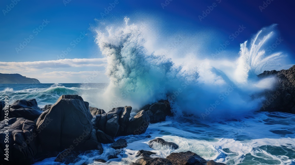 Naklejka premium strength blue power