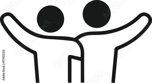 Best friend icon. Friendship icon vector