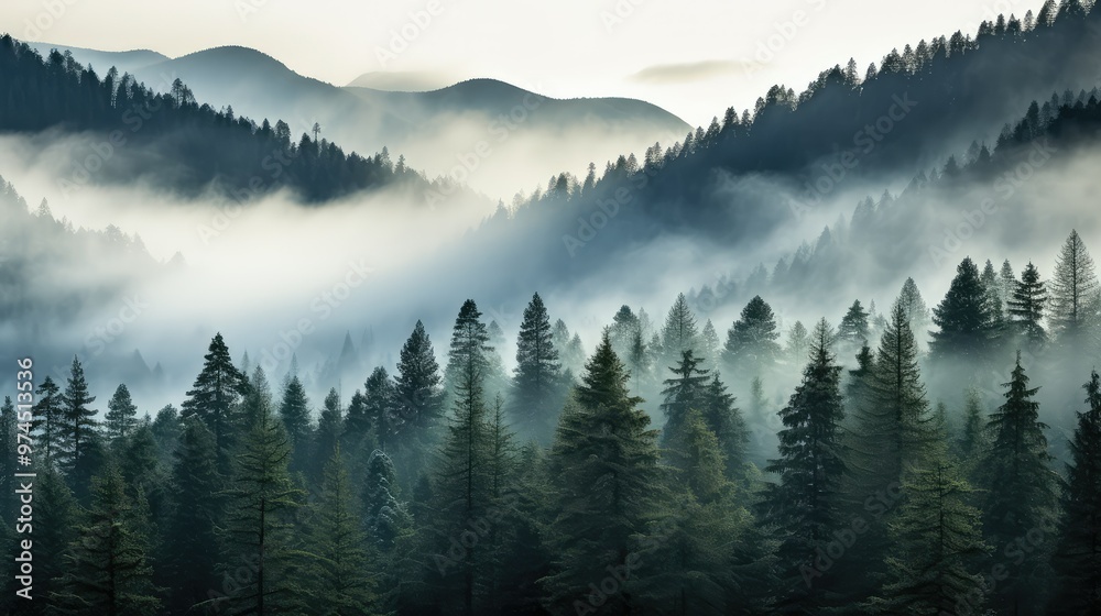 Obraz premium nature mountain and trees