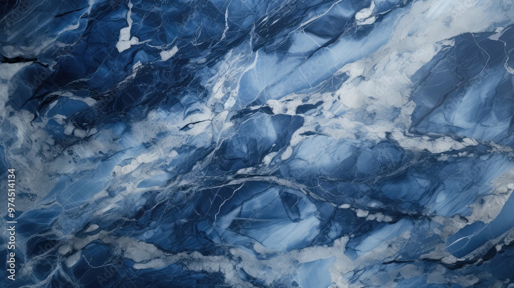 Obraz premium blue marble texture background