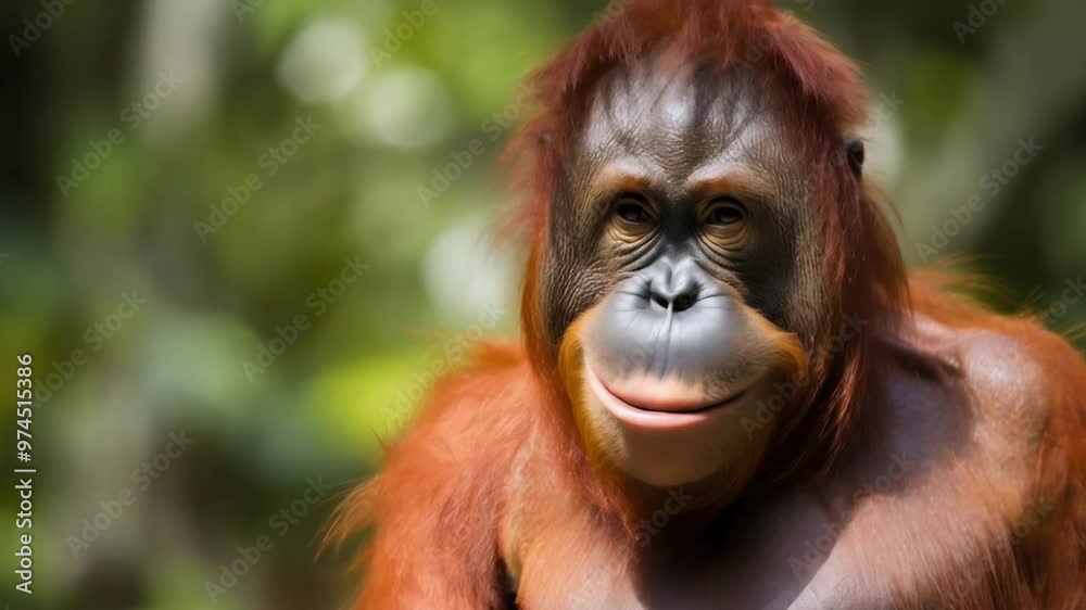 Happy Orangutan with Thumbs Up Gesture