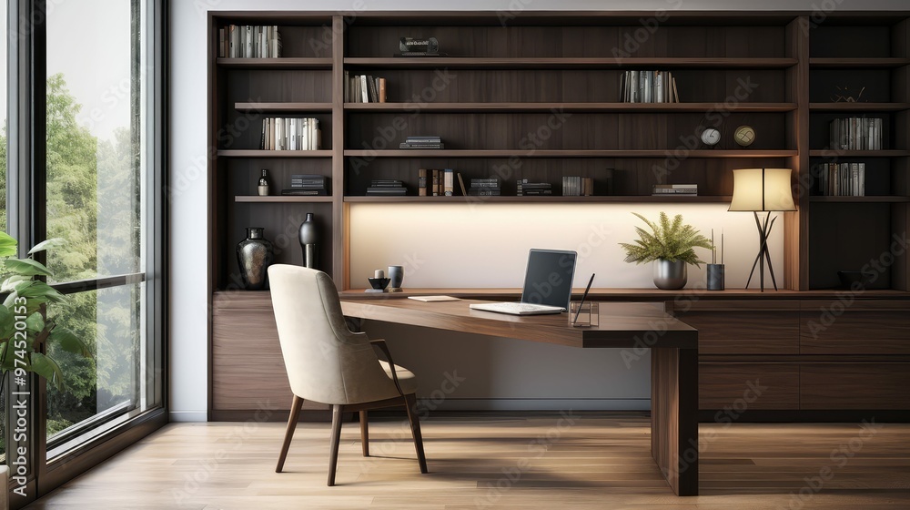 Fototapeta premium office built in desk