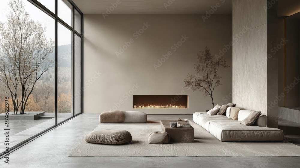 A minimalist living space with a focus on natural materials, muted colors, and quiet luxury, showcasing simplicity and sophistication. A minimalist living space with a focus on natural materials, muted colors, and quiet luxury, showcasing simplicity and sophistication.